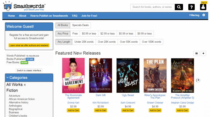 Smashwords - free ebooks website
