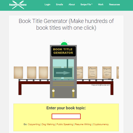 Kopywriting Kourse - Non Fiction Title Generator