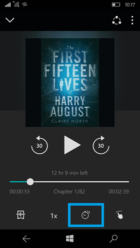 Audible App Sleep Timer Feature