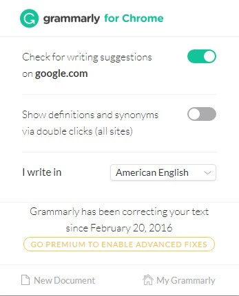 Grammarly for Chrome