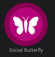 Social Butterfly Audible Badge