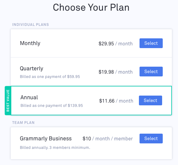 grammarly-pricing